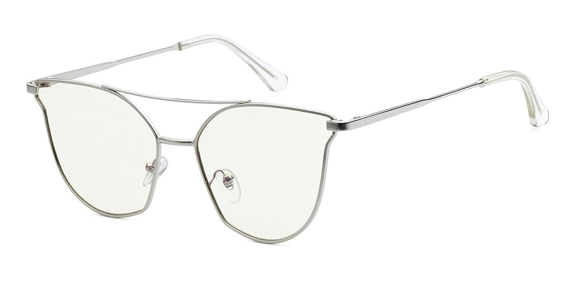 Fashionista Metal Wire Clear Lens Glasses