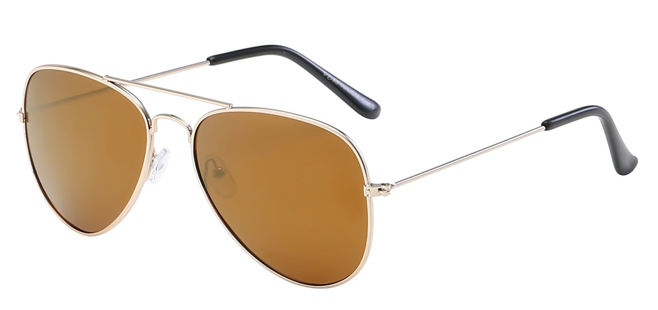 Teardrop Aviator Sunglasses with Polarized Mirror Lens