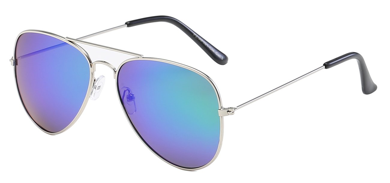 Teardrop Aviator Sunglasses with Polarized Mirror Lens