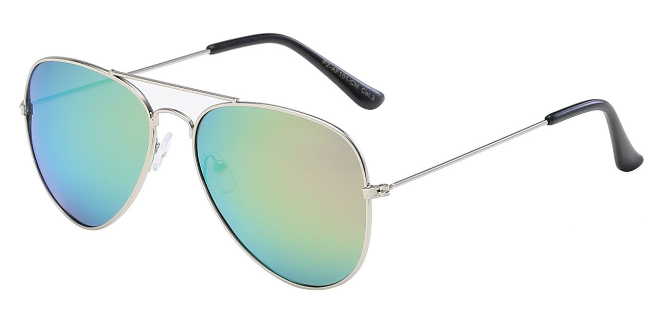 Teardrop Aviator Sunglasses with Polarized Mirror Lens