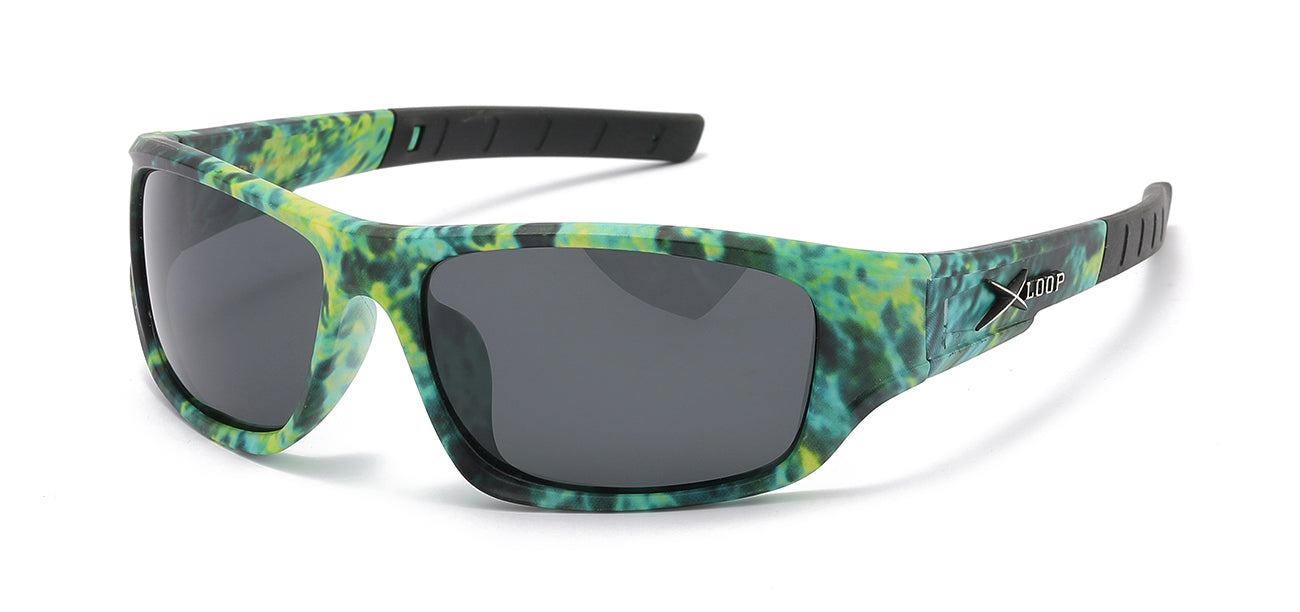 XLoop Polarized Camo Sunglasses - Aquatic Camo