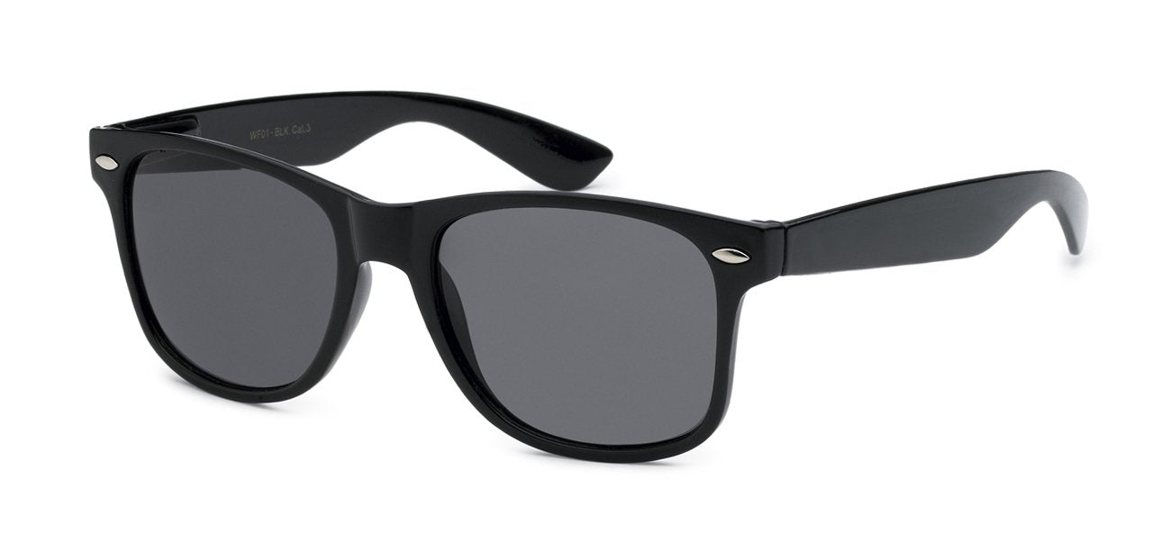 RETRO REWIND ICONIC BLACK POLARIZED LENS SUNGLASSES