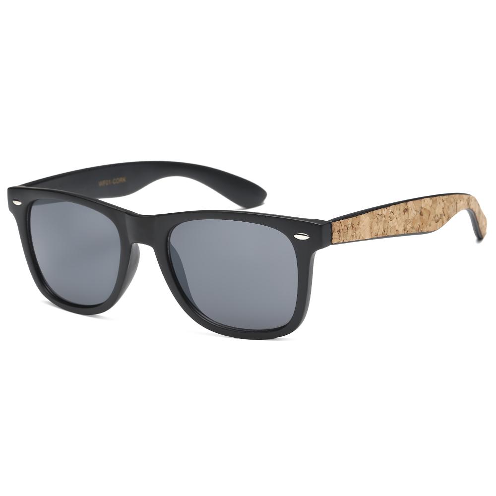 Classic Iconic Design with Cork Accented Temple Sunglasses