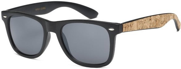 Classic Iconic Design with Cork Accented Temple Sunglasses