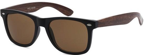 Classic Iconic Profile with Contemporary Wood Pattern Sunglasses