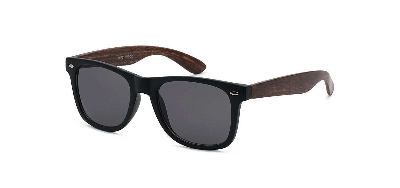 Classic Iconic Profile with Contemporary Wood Pattern Sunglasses