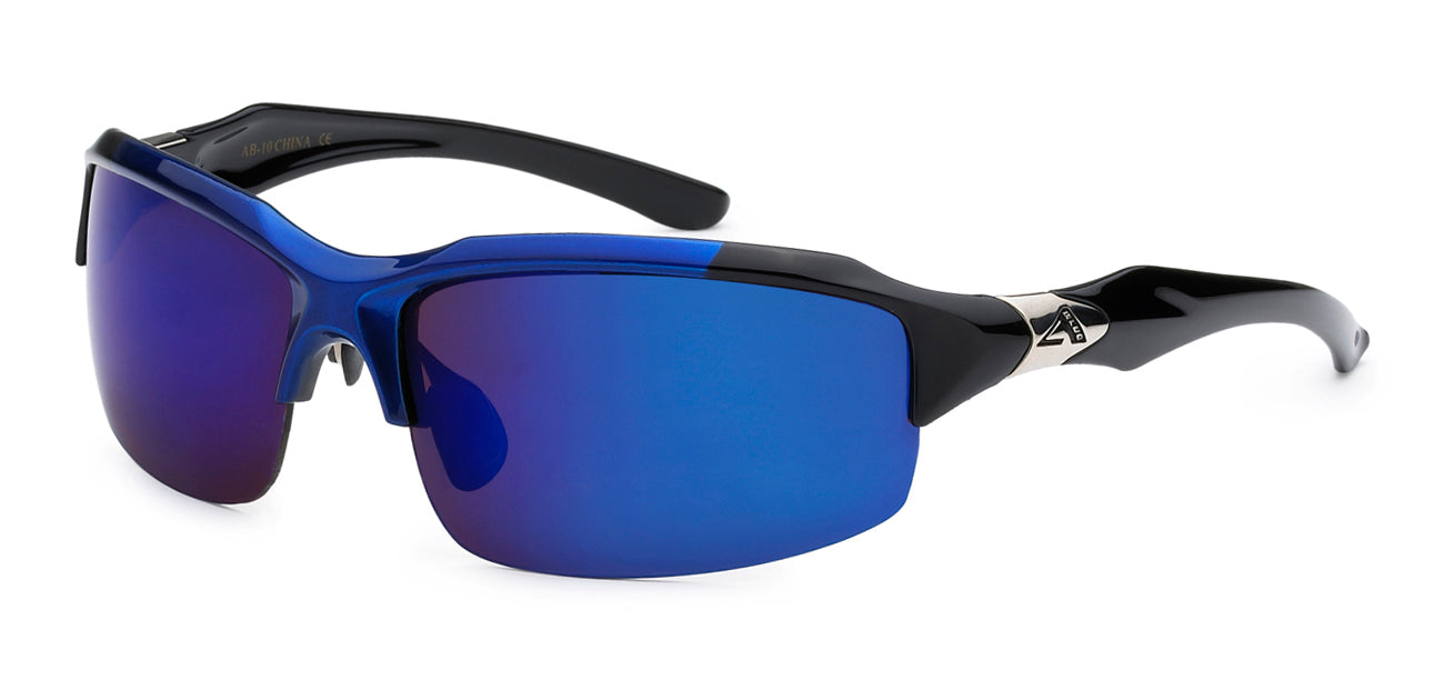 Arctic Blue Two-Tone Semi-Frameless Sunglasses