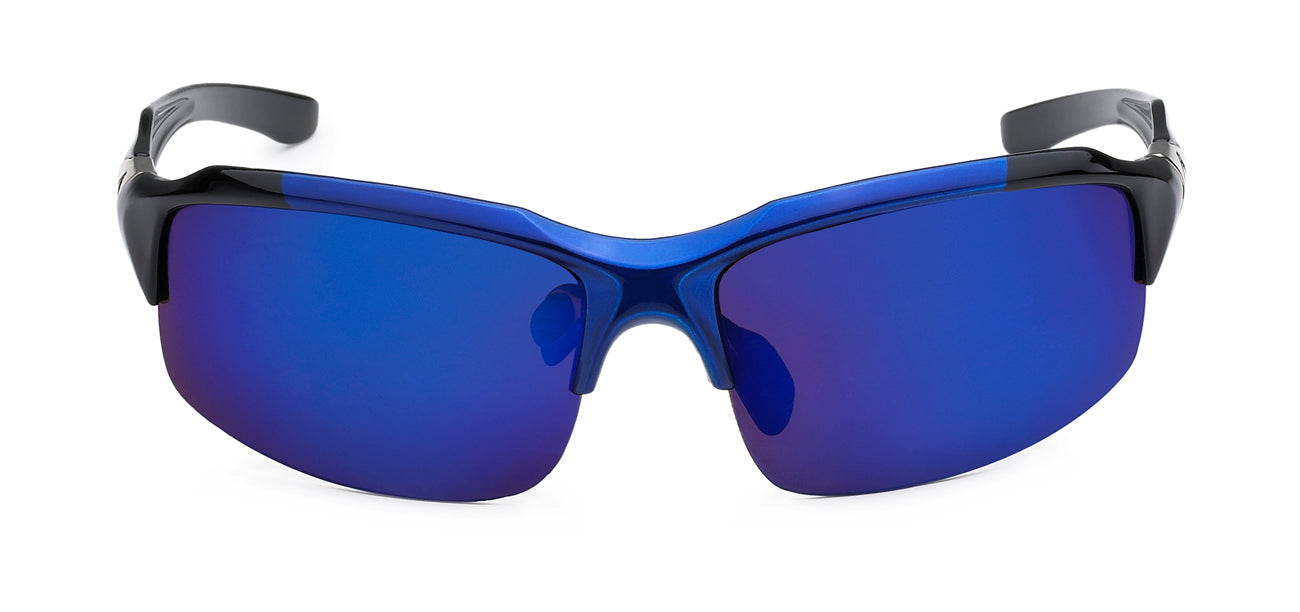 Arctic Blue Two-Tone Semi-Frameless Sunglasses