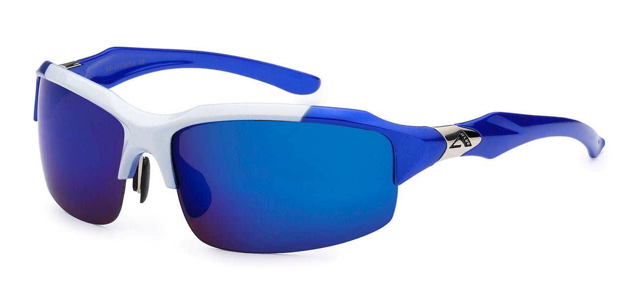 Arctic Blue Two-Tone Semi-Frameless Sunglasses