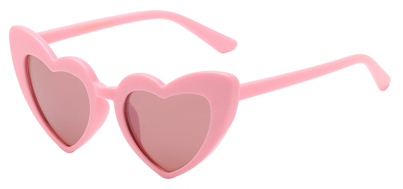 Heart Shape Polymer Frame Girls Sunglasses