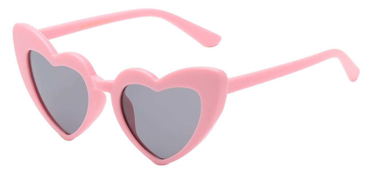 Heart Shape Polymer Frame Girls Sunglasses