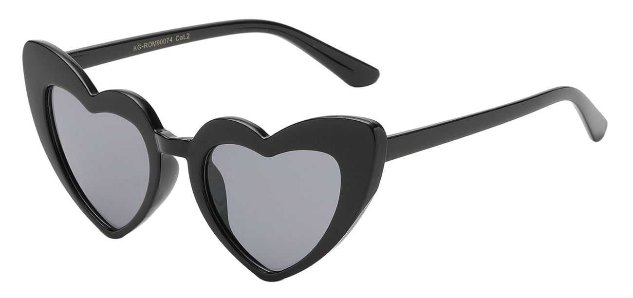 Heart Shape Polymer Frame Girls Sunglasses