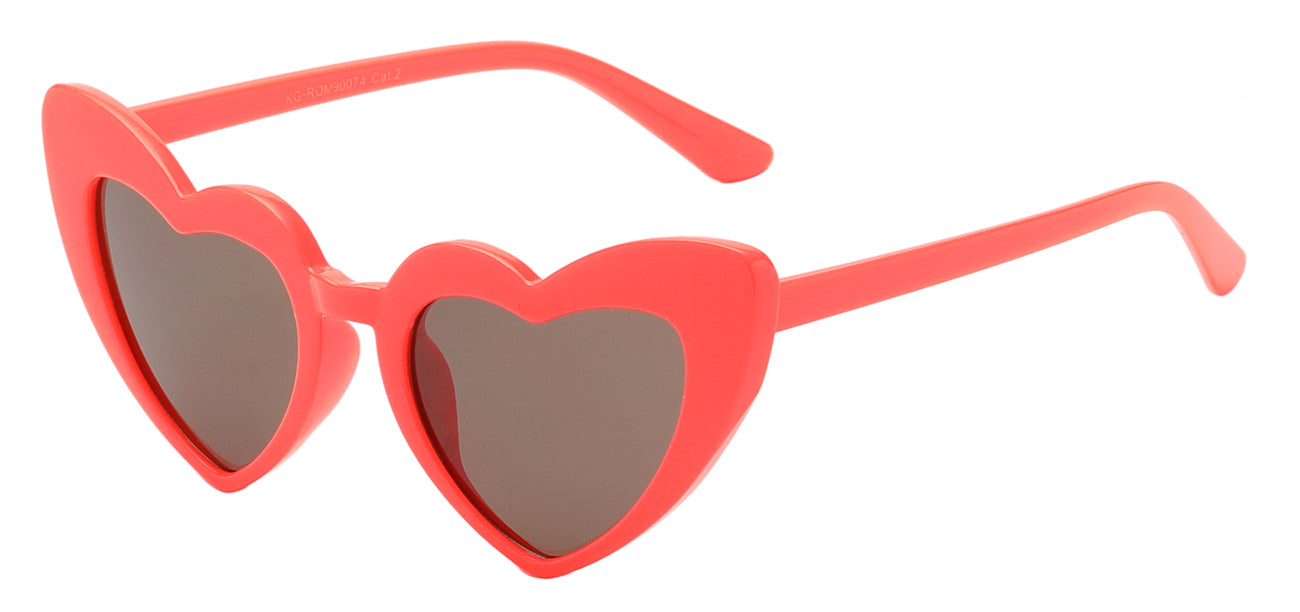 Heart Shape Polymer Frame Girls Sunglasses