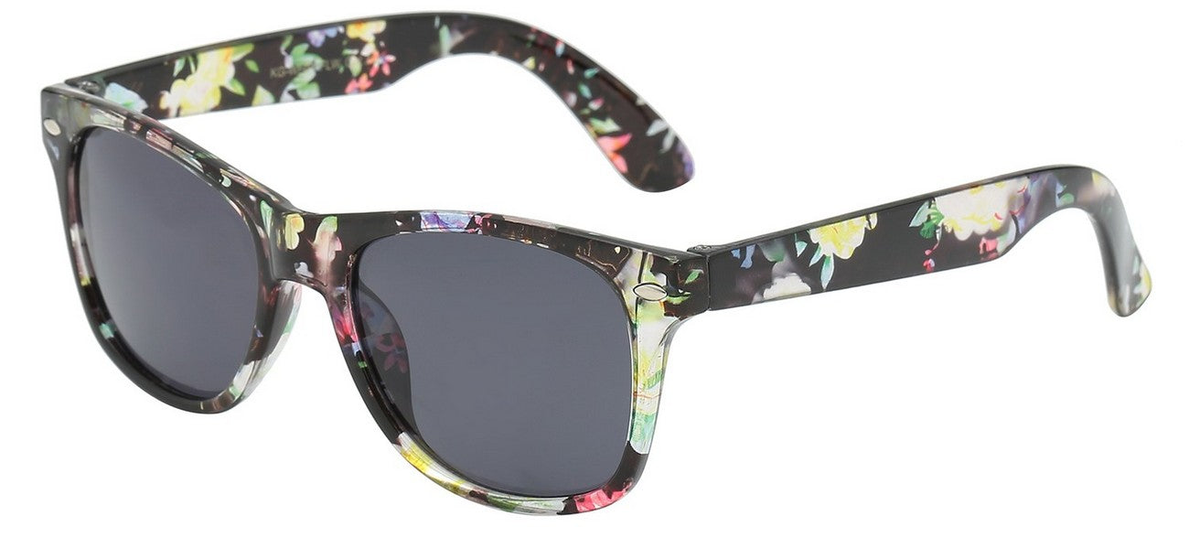 Crystal Flowery Print Kids Juniors Sunglasses