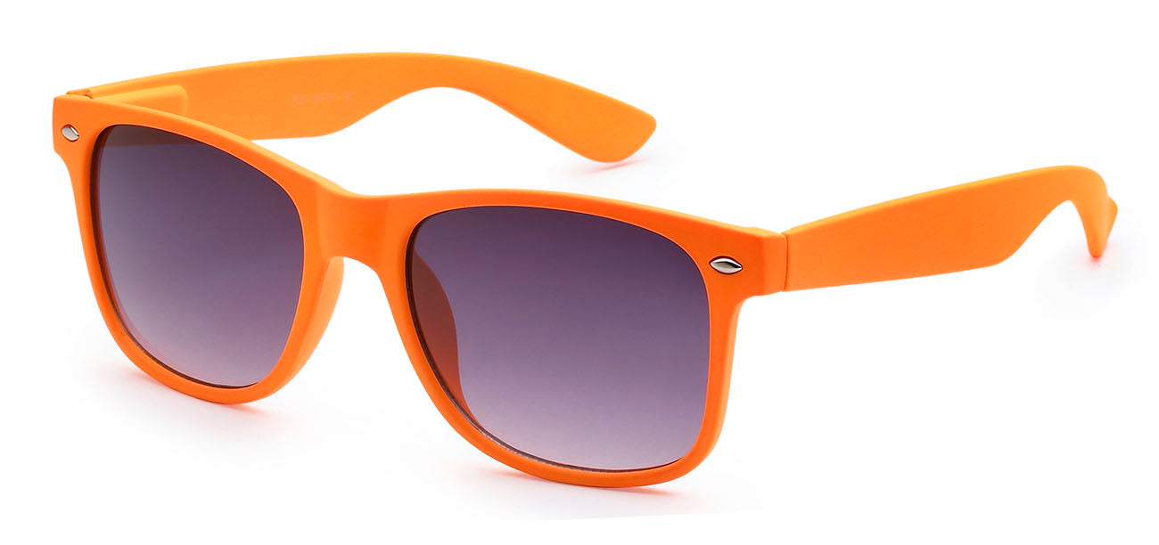 Neon Orange Retro Rewind Sunglasses - Dark Tinted Lens