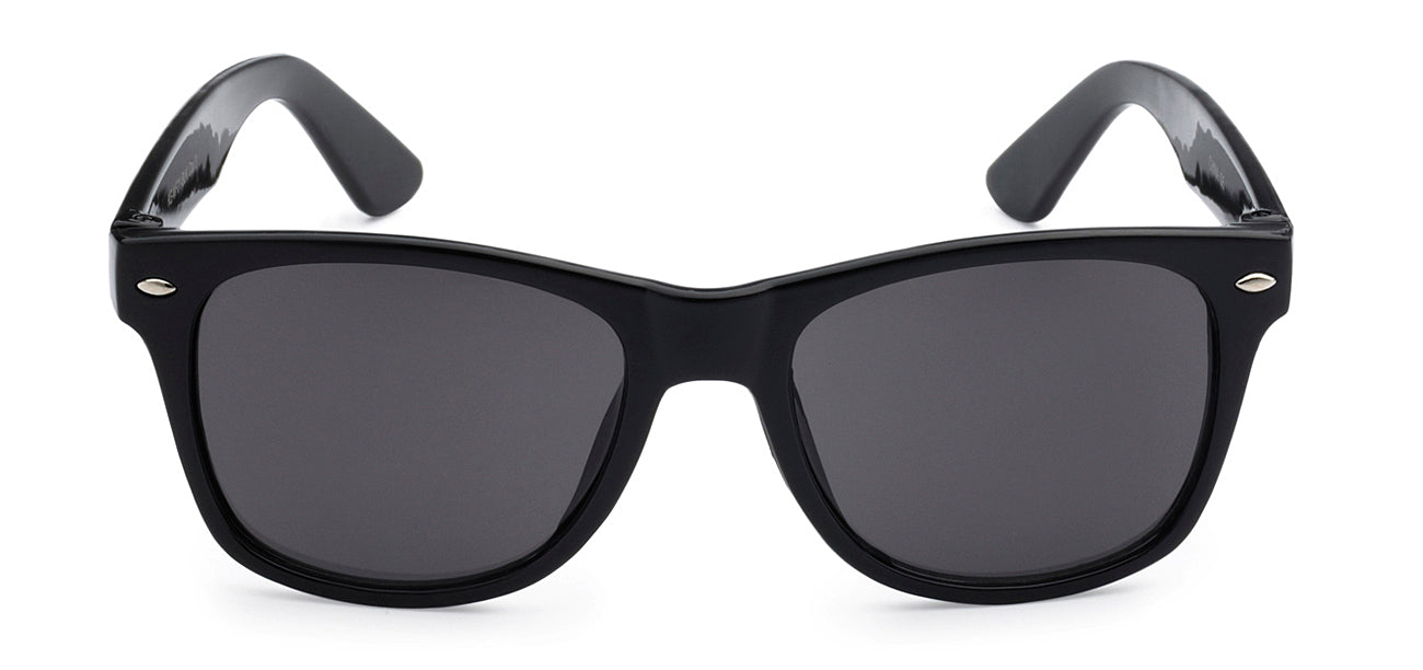 RETRO REWIND SHINY BLACK KIDS SUNGLASSES