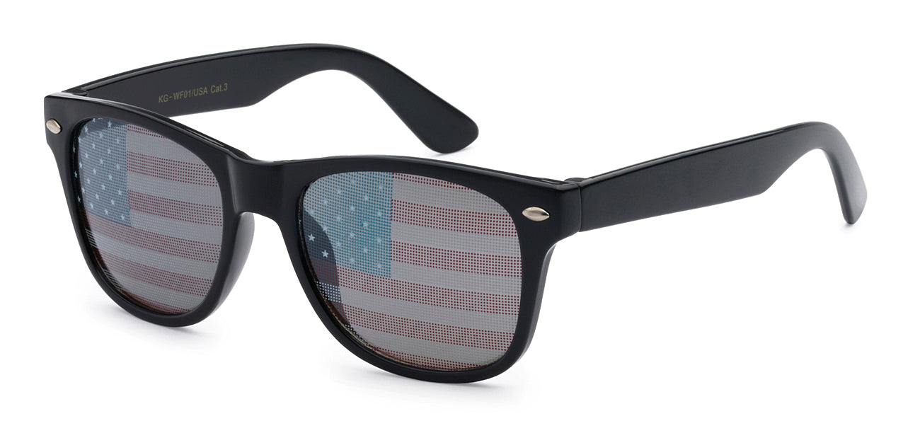 JUNIORS RETRO REWIND KG-WF01-USA FLAG SUNGLASSES