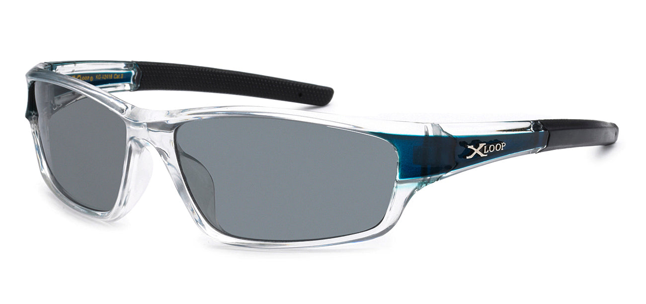 UV 400 Wrap Sunglasses - Clear/Black