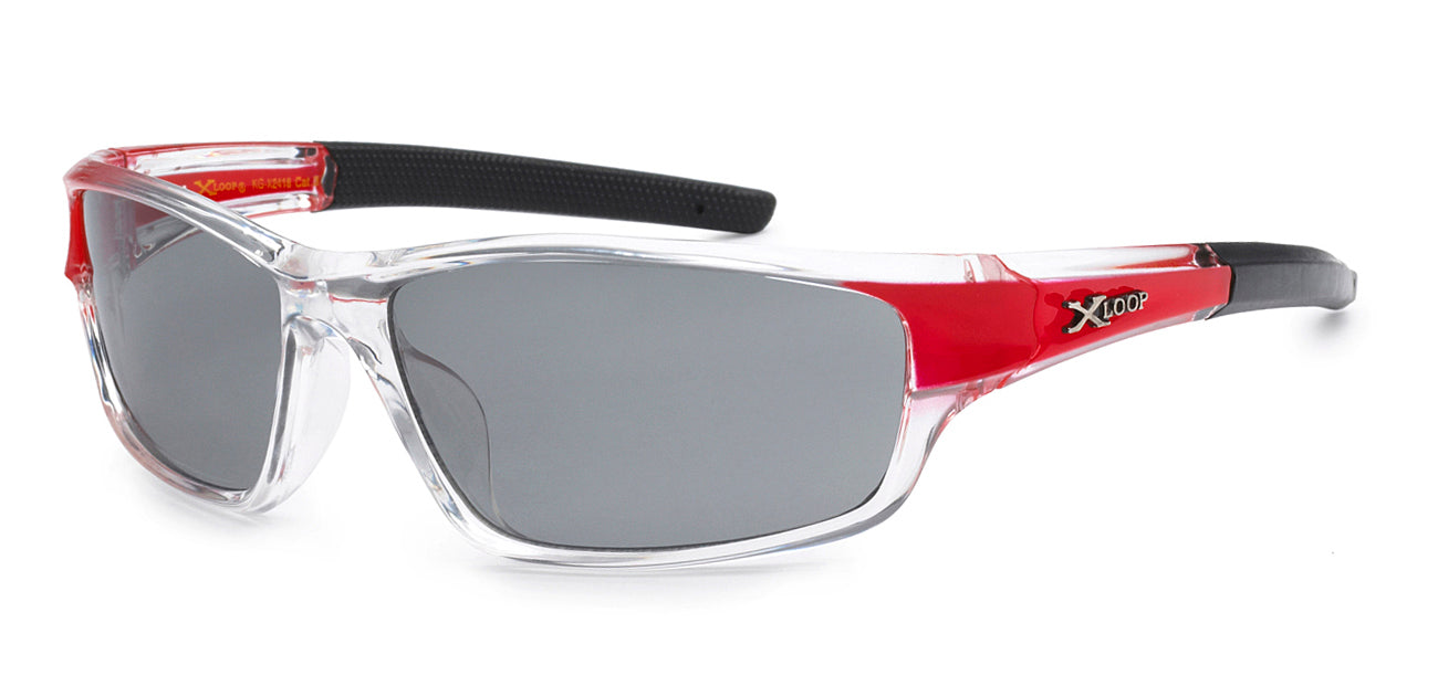 UV 400 Wrap Sunglasses - Clear/Black