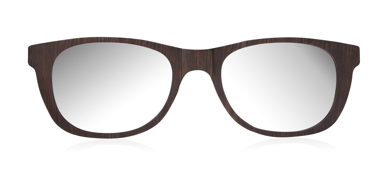 Oversized Retro Sunglasses Mirror-03 Wall Mirror - Dark Walnut