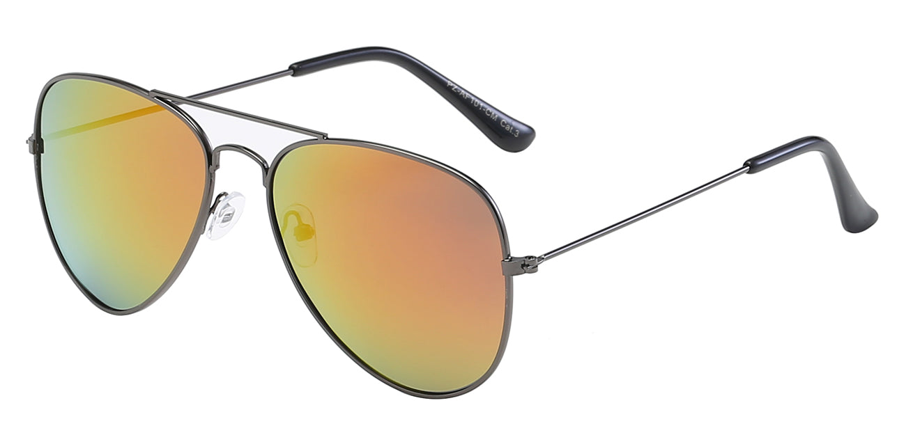 Teardrop Aviator Sunglasses with Polarized Mirror Lens