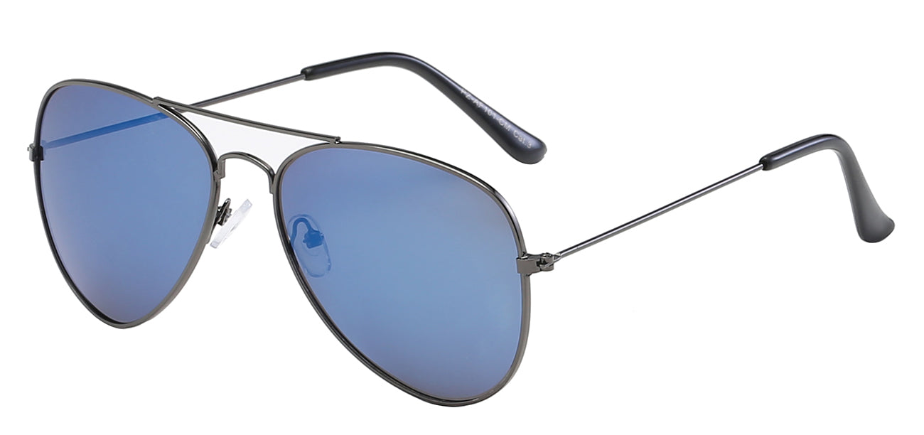 Teardrop Aviator Sunglasses with Polarized Mirror Lens