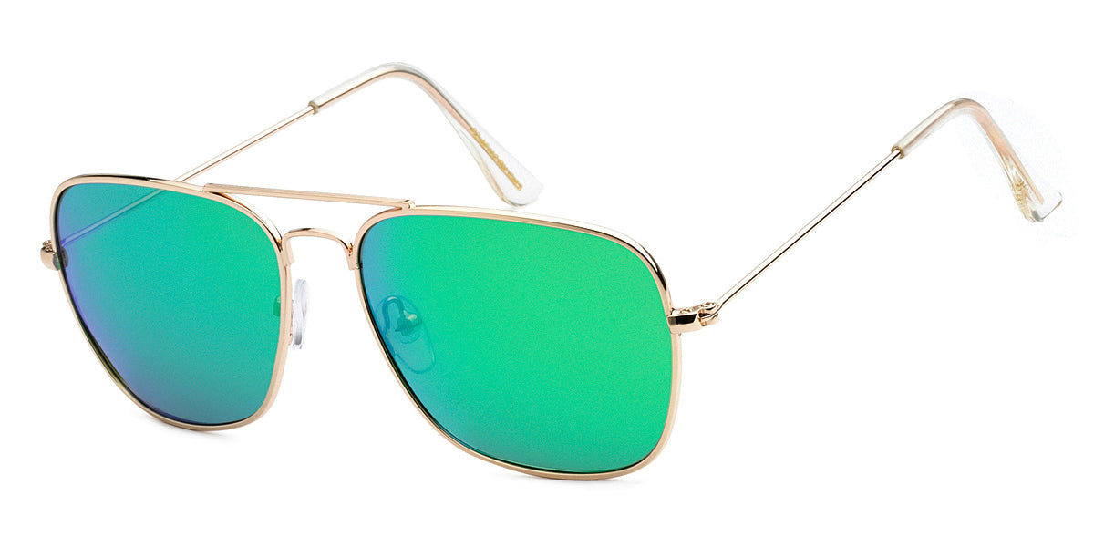 Polarized Aviator Color Mirror Sunglasses