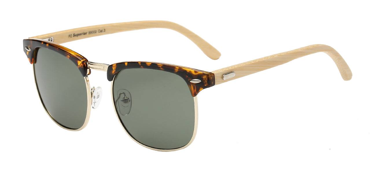 Classic Soho Frame Bamboo look Sunglasses