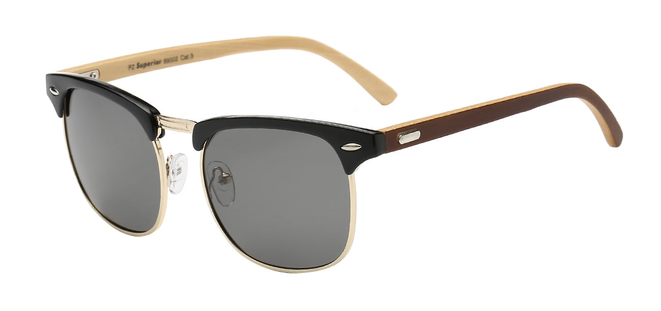 Classic Soho Frame Bamboo look Sunglasses