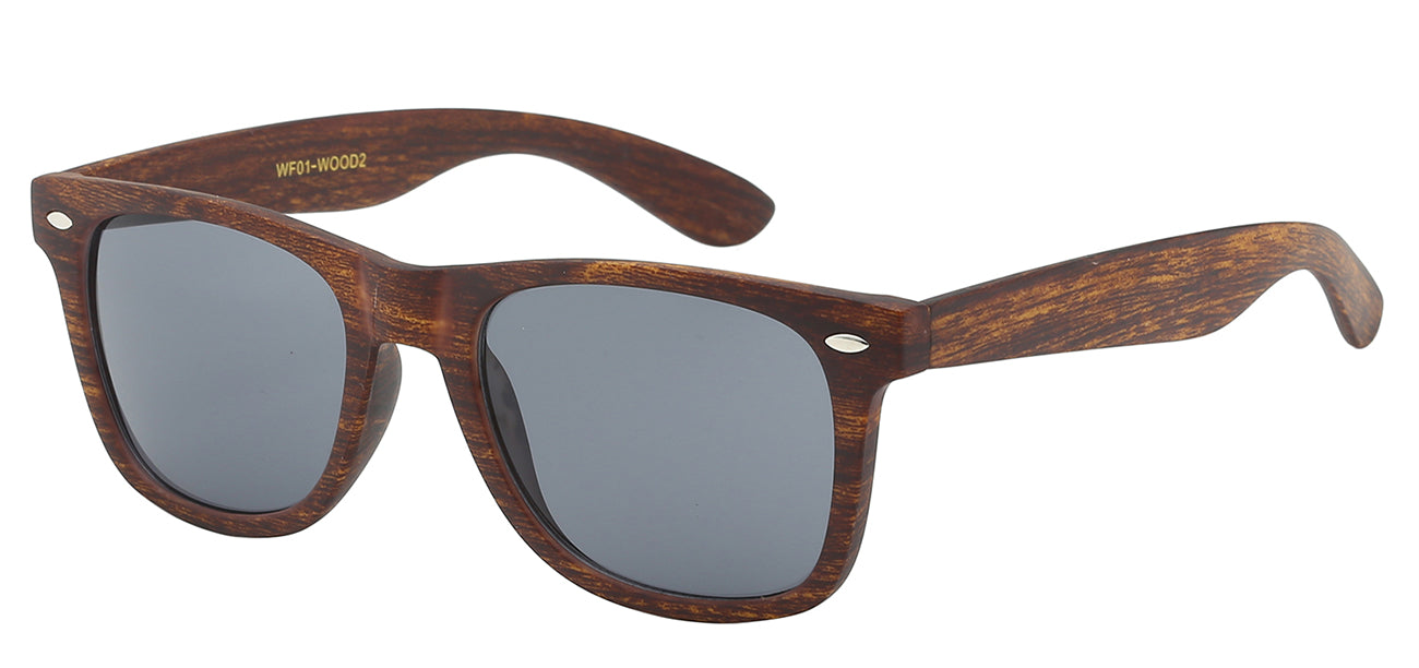 Retro Rewind Wood Chic Trendy Sunglasses